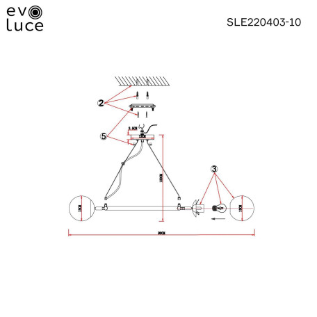 Схема с размерами Evoluce SLE220403-10