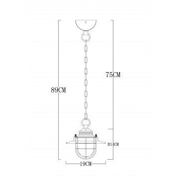Схема с размерами Arte Lamp A4579SP-1AB