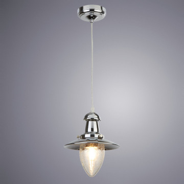 Подвесной светильник Arte Lamp Fisherman A5518SP-1CC, 1xE27x60W, хром, прозрачный, металл, металл со стеклом - миниатюра 2