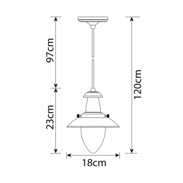 Схема с размерами Arte Lamp A5518SP-1CC