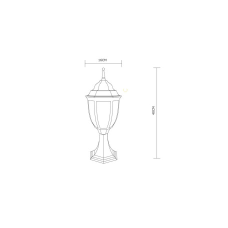 Схема с размерами Arte Lamp A3151FN-1BN
