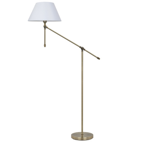 Торшер Arte Lamp Orlando A5620PN-1AB, 1xE27x60W, бронза, белый, металл, текстиль