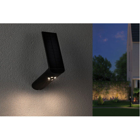 Настенный светодиодный светильник Paulmann Solar Ilias 94260, IP44, LED 1,2W, серый, пластик - миниатюра 4