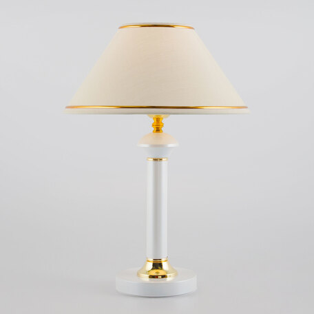 Настольная лампа Eurosvet Lorenzo 60019/1 глянцевый белый (00000079887), 1xE27x60W