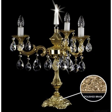 Настольная лампа Artglass SONA III. POLISHED, 3xE14x40W, золото с белым, прозрачный, металл, стекло