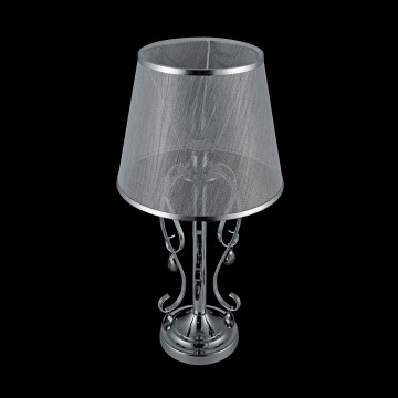 Настольная лампа Freya Simone FR2020-TL-01-CH, 1xE14x40W, хромированный, серебро, прозрачный, металл, текстиль, хрусталь - фото 4