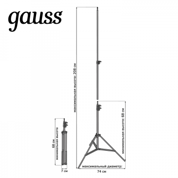 Схема с размерами Gauss RL100