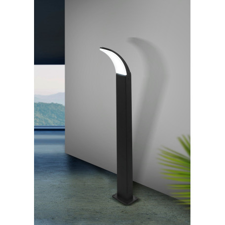 Садово-парковый светодиодный светильник Eglo Fiumicino 98152, IP44, LED 11W 3000K 1300lm, черный, черно-белый, металл, металл с пластиком - миниатюра 2