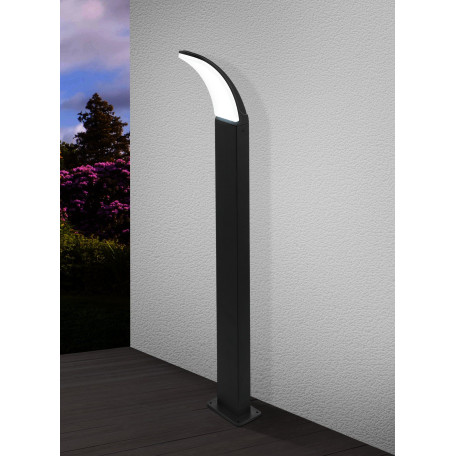 Садово-парковый светодиодный светильник Eglo Fiumicino 98152, IP44, LED 11W 3000K 1300lm, черный, черно-белый, металл, металл с пластиком - миниатюра 3