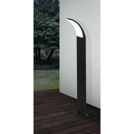 Садово-парковый светодиодный светильник Eglo Fiumicino 98152, IP44, LED 11W 3000K 1300lm, черный, черно-белый, металл, металл с пластиком - миниатюра 4
