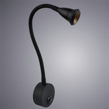 Настенный светодиодный светильник с регулировкой направления света Arte Lamp Twist A7603AP-1BK, LED 3W 4000K 180lm CRI≥70 - миниатюра 2