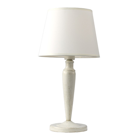 Настольная лампа Arte Lamp Orlean A9311LT-1WG, 1xE27x60W, белый с золотой патиной, бежевый, металл, текстиль
