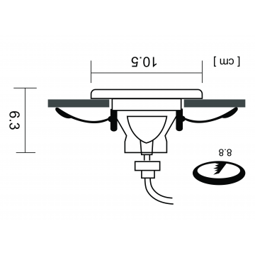 Схема с размерами Arte Lamp A6663PL-1WH