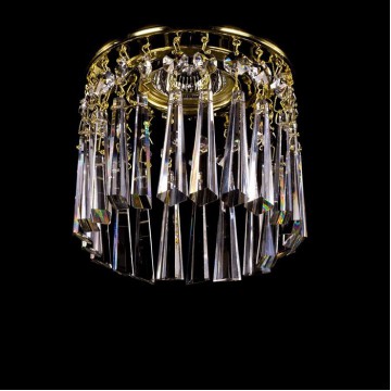 Встраиваемый светильник Artglass SPOT 02 SP, 1xGU10x35W, золото, прозрачный, металл, кристаллы SPECTRA Swarovski