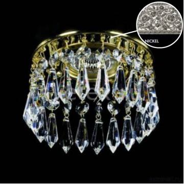 Встраиваемый светильник Artglass SPOT 03 NICKEL CE, 1xGU10x35W, никель, прозрачный, металл, хрусталь Artglass Crystal Exclusive