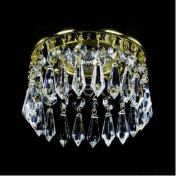 Встраиваемый светильник Artglass SPOT 03 SP, 1xGU10x35W, золото, прозрачный, металл, кристаллы SPECTRA Swarovski
