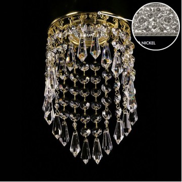 Встраиваемый светильник Artglass SPOT 04 NICKEL CE, 1xGU10x35W, никель, прозрачный, металл, хрусталь Artglass Crystal Exclusive