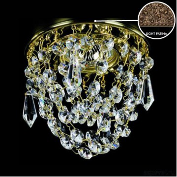 Встраиваемый светильник Artglass SPOT 07 LIGHT PATINA CE, 1xGU10x35W, бронза, прозрачный, металл, хрусталь Artglass Crystal Exclusive