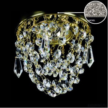 Встраиваемый светильник Artglass SPOT 07 NICKEL CE, 1xGU10x35W, никель, прозрачный, металл, хрусталь Artglass Crystal Exclusive