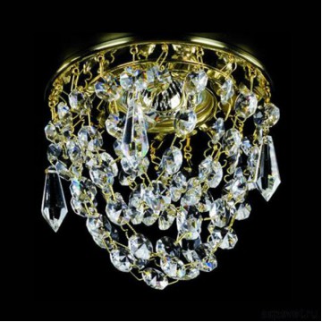 Встраиваемый светильник Artglass SPOT 07 SP, 1xGU10x35W, золото, прозрачный, металл, кристаллы SPECTRA Swarovski
