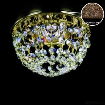 Встраиваемый светильник Artglass SPOT 08 LIGHT PATINA CE, 1xGU10x35W, бронза, прозрачный, металл, хрусталь Artglass Crystal Exclusive - миниатюра 1