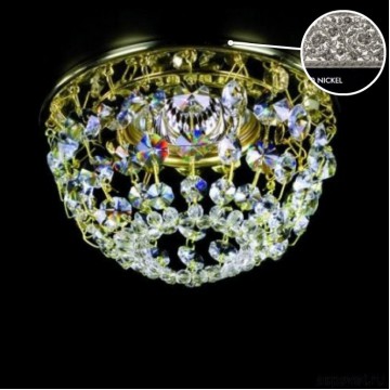 Встраиваемый светильник Artglass SPOT 08 NICKEL CE, 1xGU10x35W, никель, прозрачный, металл, хрусталь Artglass Crystal Exclusive