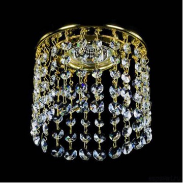 Встраиваемый светильник Artglass SPOT 09 CE, 1xGU10x35W, золото, прозрачный, металл, хрусталь Artglass Crystal Exclusive