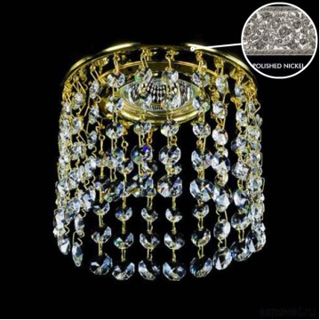 Встраиваемый светильник Artglass SPOT 09 NICKEL CE, 1xGU10x35W, никель, прозрачный, металл, хрусталь Artglass Crystal Exclusive