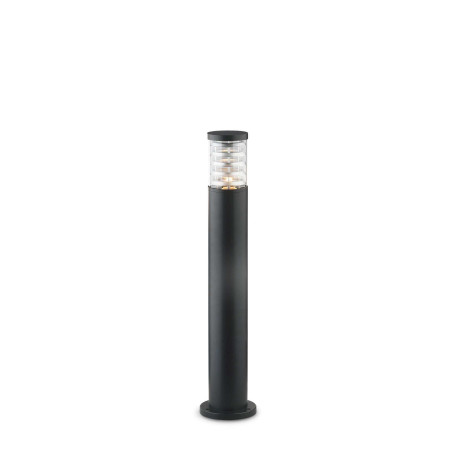 Садово-парковый светильник Ideal Lux TRONCO PT1 H80 NERO 004723, IP44, 1xE27x60W, черный, прозрачный, металл, стекло