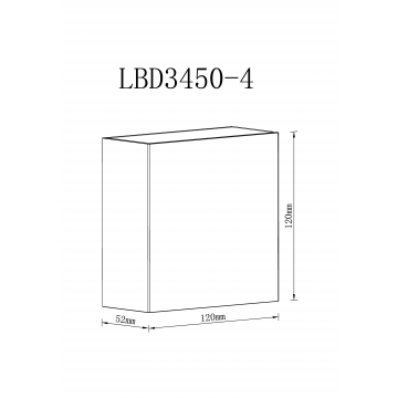 Схема с размерами Arte Lamp Instyle A1445AL-1BK