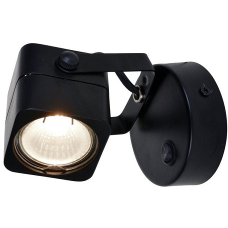 Настенный светильник с регулировкой направления света Arte Lamp Mizam A1315AP-1BK, 1xGU10x50W, черный, металл