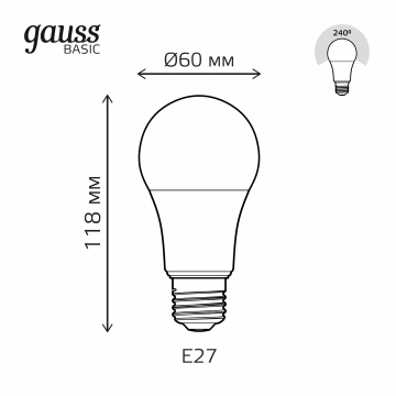 Схема с размерами Gauss 1023224