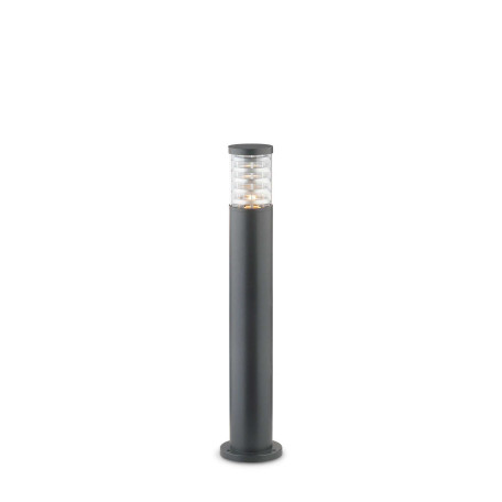 Садово-парковый светильник Ideal Lux TRONCO PT1 H80 ANTRACITE 026992, IP44, 1xE27x60W, темно-серый, прозрачный, металл, стекло