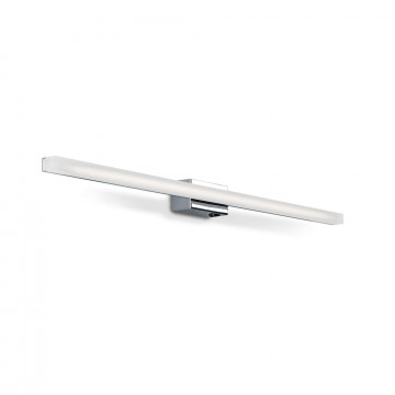 Настенный светодиодный светильник Ideal Lux LINE AP D75 031491, LED 8,4W 4100K 820lm, хромированный, белый, металл, пластик