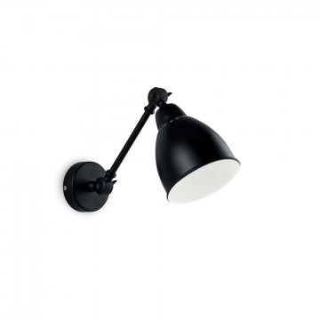 Настенный светильник с регулировкой направления света Ideal Lux NEWTON AP1 NERO 027852, 1xE27x60W, черный, металл