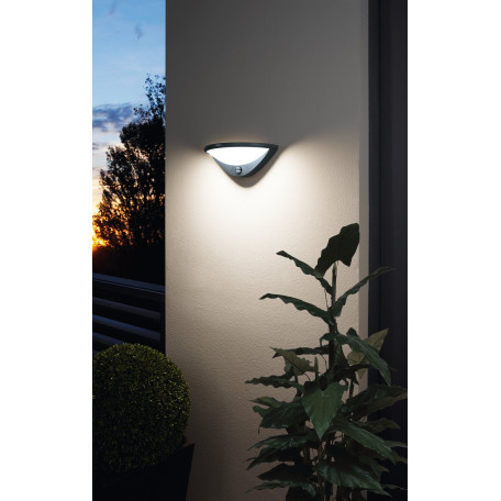 Настенный светодиодный светильник Eglo Belcreda 97312, IP44, LED 9,3W 3000K 1200lm, серый, белый, металл, пластик - миниатюра 2
