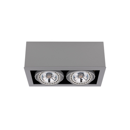 Потолочный светильник Nowodvorski Box 9471, 2xGU10x75W, серый, дерево, металл - миниатюра 1