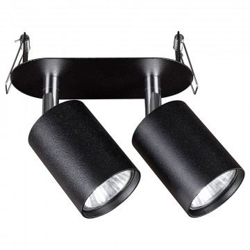 Встраиваемый светильник Nowodvorski Eye Fit 9398, 2xGU10x35W, черный, металл
