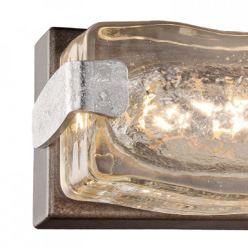 Настенный светодиодный светильник Favourite Massa 2085-1W, LED 14,4W, коричневый, серебро, металл, муранское стекло - фото 2
