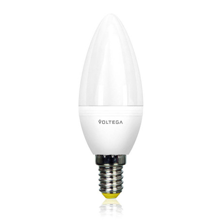 Светодиодная лампа Voltega Simple 5727 свеча E14 6W, 2800K (теплый) 220-240V, гарантия 2 года