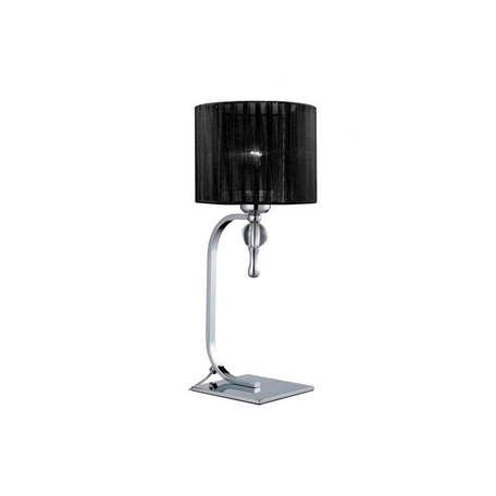 Настольная лампа Azzardo Impress AZ0502, 1xE27x60W, хром, черный, металл с пластиком, текстиль