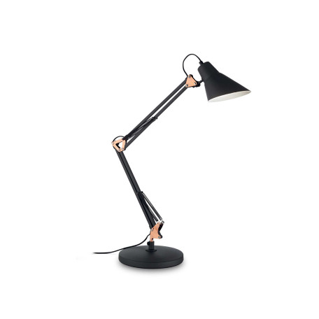 Настольная лампа Ideal Lux SALLY TL1 NERO RAME 061160, 1xE27x42W, черный, металл