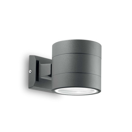 Настенный светильник Ideal Lux SNIF AP1 ROUND ANTRACITE 061467, IP54, 1xG9x40W, темно-серый, металл, стекло