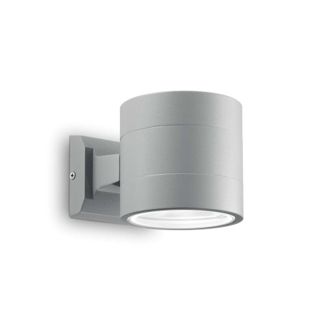 Настенный светильник Ideal Lux SNIF ROUND AP1 GRIGIO 061474, IP54, 1xG9x40W, серый, металл, стекло