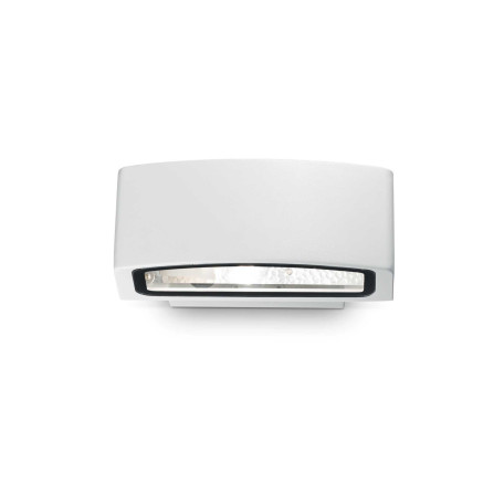 Настенный светильник Ideal Lux ANDROMEDA AP1 BIANCO 066868, IP55, 1xE27x60W, белый, металл, стекло