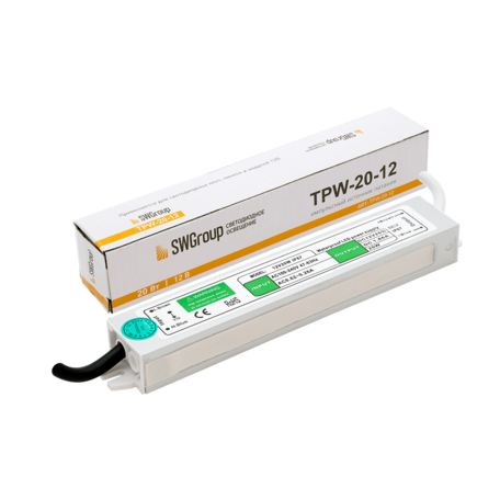Блок питания SWG TPW-20-12 900271 (09-00900271) IP67 (пылевлагозащитный)