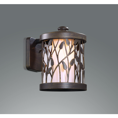 Настенный фонарь Odeon Light Nature Lagra 2287/1W, IP44, 1xE27x100W, коричневый с золотой патиной, коричневый, металл