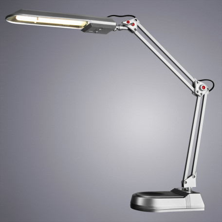 Настольная лампа Arte Lamp Desk A5810LT-1SI, 1xG23x11W, серебро, пластик - миниатюра 2