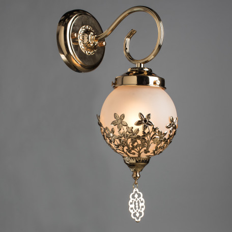 Бра Arte Lamp Moroccana A4552AP-1GO, 1xE27x60W, золото, металл, стекло - миниатюра 2