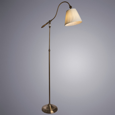Торшер Arte Lamp Seville A1509PN-1PB, 1xE27x60W, медь, белый, металл с пластиком, текстиль - фото 2